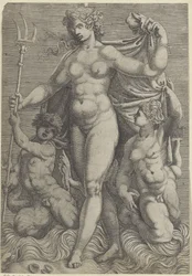 Thetis z dwoma trytonami Neptun i Tetyda z bogami morza i konikami morskimi (tytuł serii)