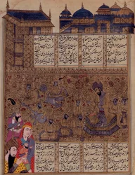 Dodaj 19766 fol.342 Dal słuchający muzyków z „Kharvarnama”
