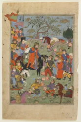 Scena bitwy z Shahnama
