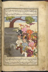 Lub. 3248, fa. 55v Shah Ismail i qizilbash, z „Historii Szacha Isma