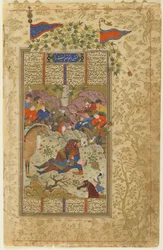 Rustam zabija Suhrab z Shahnama