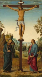 Ukrzyżowanie z Dziewicą, Św. Janem, Św. Hieronima i Św. 14821485
