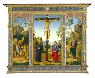 Ukrzyżowanie z Dziewicą, Św. Janem, Św. Hieronima i Św. 14821485.