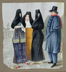 Na ulicach Limy, ok. 1820 (wc na papierze korundowym)