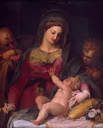 Święta Rodzina ze św. Janem – Peter Candid (1548-1628), olej na desce