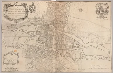 Mapa miasta i przedmieść Cork