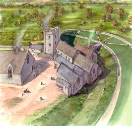 Zamek Ludgershall, koniec XIV wieku, ok. 1990-2010