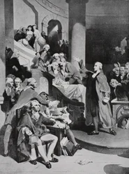 Patrick Henry wygłasza swoją słynną mowę w Izbie Gmin.