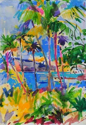 Maui Aloha, 2023 (akwarela)