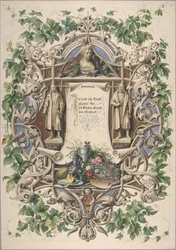 Hołd artystów bawarskich dla króla Ludwika I, 1874.