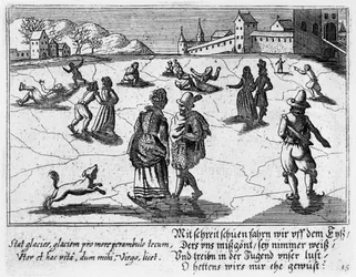 Pary na łyżwach, ok.1650