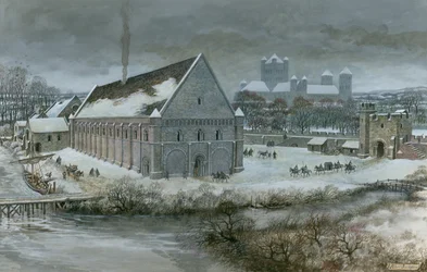 Westminster Hall w śniegu