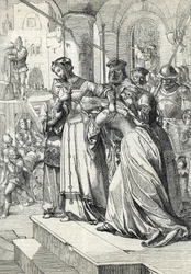 Egzekucja Lady Jane Grey (Jeanne Grey) (1537-1554) Jane Grey została stracona w 1554 roku w Tower of London (Egzekucja Lady Jane Grey) Rysunek pióra z „Historische Memorabilian des In-und Auslandes” Antona Zieglera