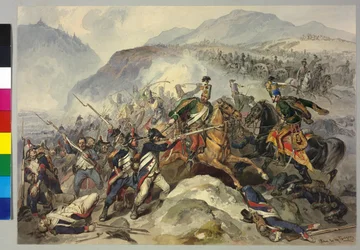 Bitwa pod Tarvis 1797 (akwarela)
