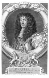 Karol II (1630-85) król Wielkiej Brytanii i Irlandii od 1660, ryty przez George