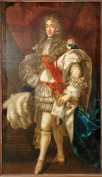 Portret króla Jakuba II, pełnej długości, w szatach do pończoch