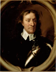 Portret Olivera Cromwella (1599-1658), angielskiego wojska i męża stanu - Obraz Sir Petera Lely (1618-1680), Annees 1650 - Florencja, Palazzo Pitti