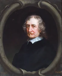 Portret filozofa Thomasa Hobbesa z Malmesbury (olej na płótnie)