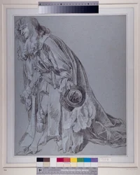 Reverent Figure (kreda na papierze)