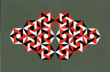 Heksagramy, 2009 (akryl na płótnie)