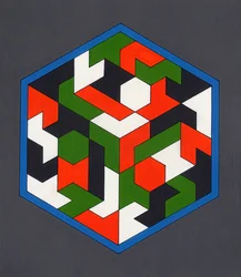 Hexiamonds, 2008 (akryl na płótnie)