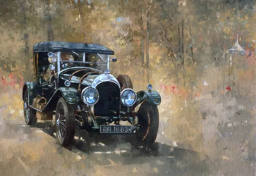 3 litrowy Bentley w Cottesbrooke (olej na płótnie)