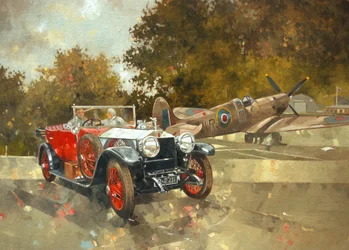 Ghost and Spitfire (olej na płótnie)