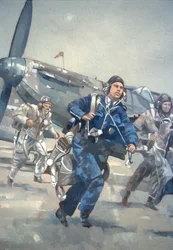 Scramble for the Skies (olej na płótnie)