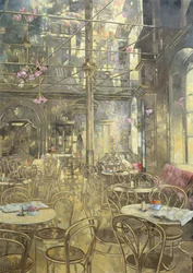 The Vienna Cafe, Oxford Street (olej na płótnie)