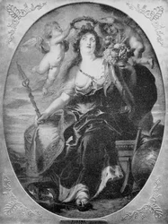 Portret Marii Medycejskiej według obrazu Petera Paula Rubensa (rycina)
