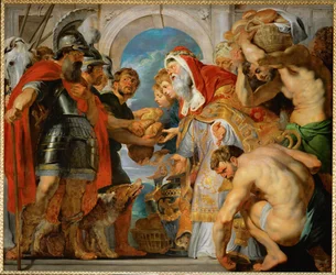 Abraham i Melchizedech (olej na płótnie)