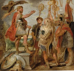 Decjusz Mus przemawiający do legionów, prawdopodobnie 1616 r.
