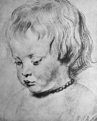 Nicholaas Rubens w koralowym naszyjniku
