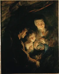 Stara kobieta z kociołkiem, ok. 1618-20 (obraz na drewnie dębowym)
