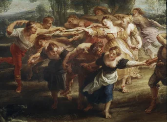Taniec chłopski, detal (olej na płótnie)