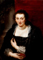 Portret Isabelli Brandt, żony malarza Obraz Petera Paula (Pierre-Paul) Rubensa (lub Peter Paul lub Petrus Paulus) (1577-1640) ok. 1620 r. Słońce. 86x62 cm Florencja, Galleria degli Uffizi (Biura)