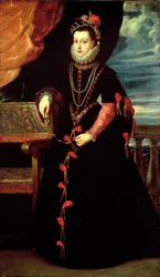 Portret Isabelle de Valois, królowej Hiszpanii, żony Filipa II Hiszpańskiego