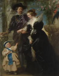 Rubens, jego żona Helena Fourment 1614-1673 i ich syn Frans 1633-1678, ca. 1635.