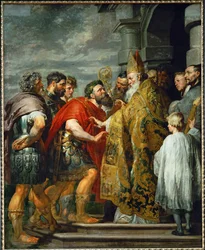 Święty Ambroży i cesarz Teodozjusz, ok. 1615 (obraz na płótnie)