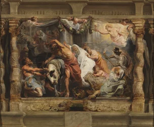 Triumf Eucharystii nad bałwochwalstwem, ok. 1625 (olej na drewnie)