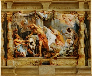 Triumf Eucharystii nad bałwochwalstwem (obraz na płótnie)
