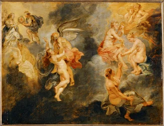 Triomphe de la verit (obraz na drewnie)