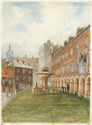 Szpital Świętego Jezusa, Newcastle upon Tyne (kolor ciała, ołówek i akwarela na papierze)