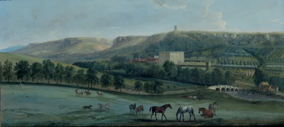 Widok Chatsworth od południowego zachodu (olej na płótnie)