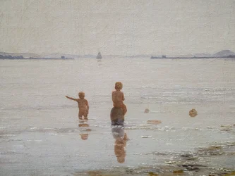 Widok na fiord Roskilde w pobliżu Frederikssund, Zelandia