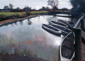 Barcombe Mills, Sussex, 2007 (olej na płótnie)