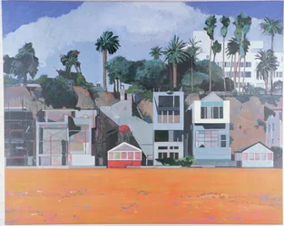 Domy pod klifem, Santa Monica, USA, 2002 (olej na płótnie)