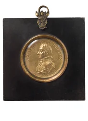 Tablica z portretem admirała Lorda Nelsona, ok. 1805 (brąz pozłacany)