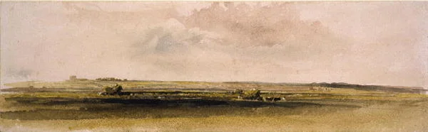 Sianokosy w Lincolnshire Wolds (akwarela na papierze)