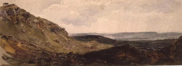PD.128-1950 Middleham w Wensleydale (akwarela i czarna kreda na papierze)